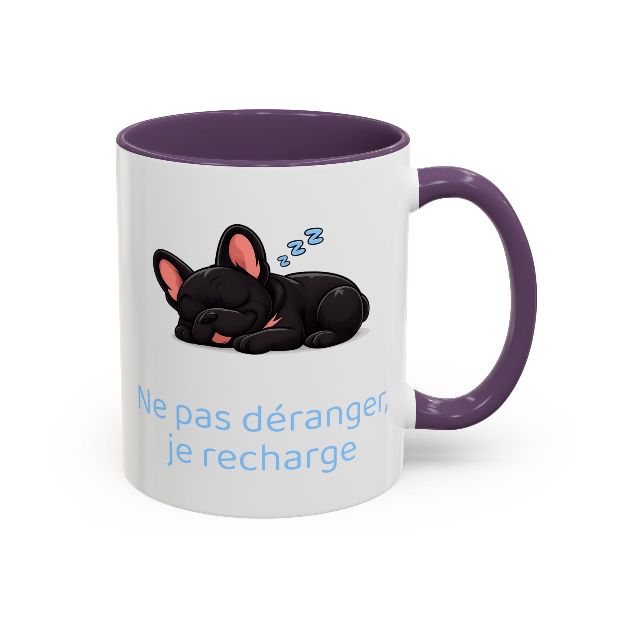 Ne pas déranger, je recharge — Mug bouledogue Français