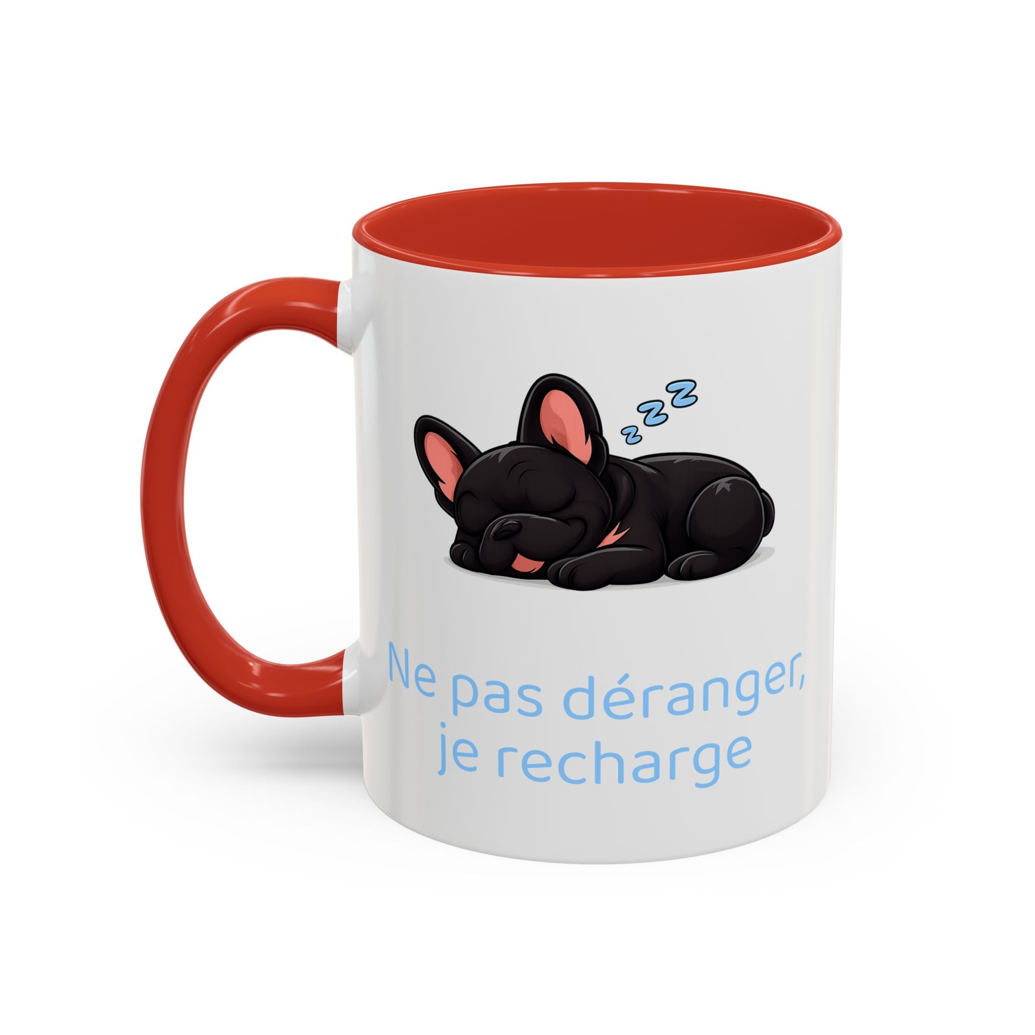 Ne pas déranger, je recharge — Mug bouledogue Français