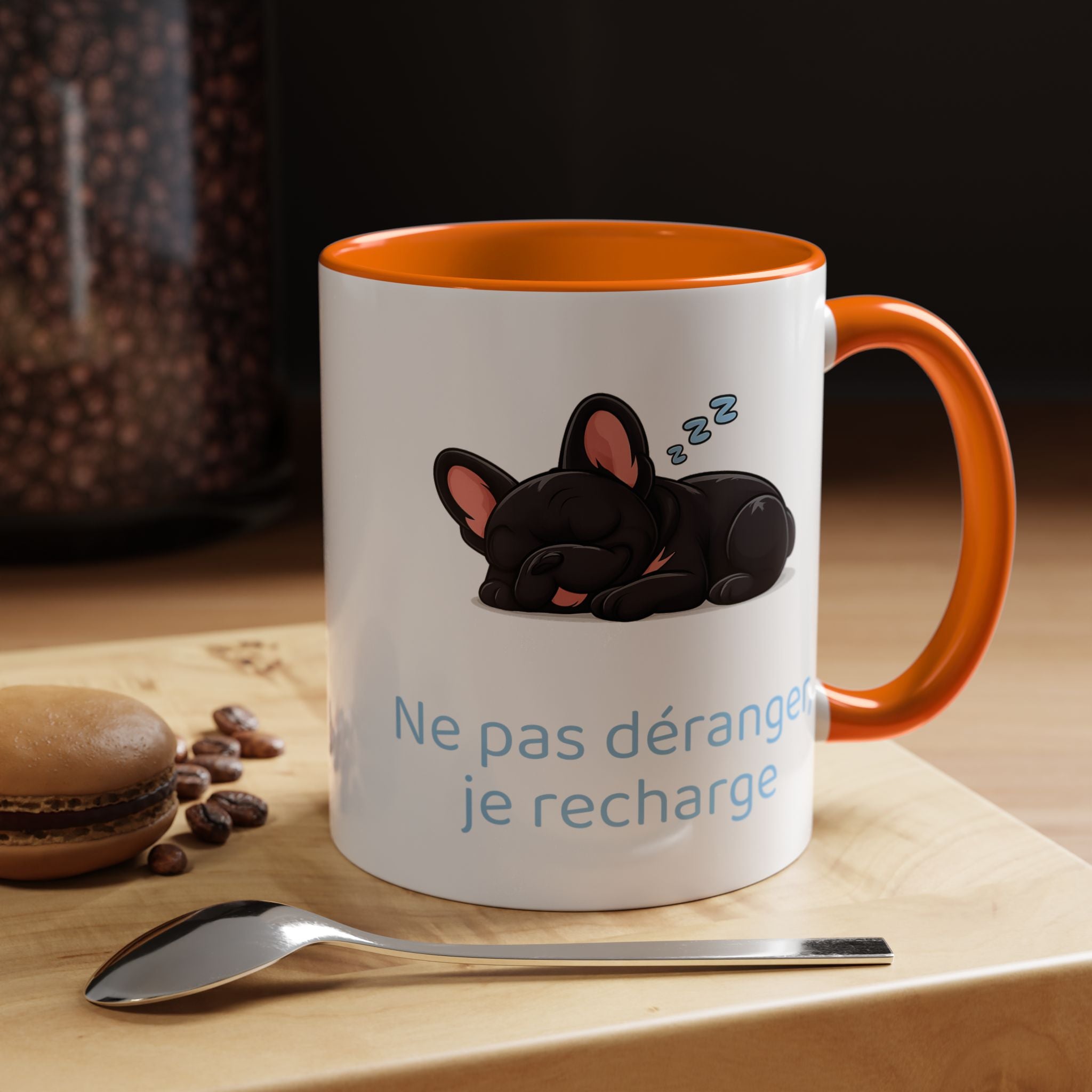 Ne pas déranger, je recharge — Mug bouledogue Français