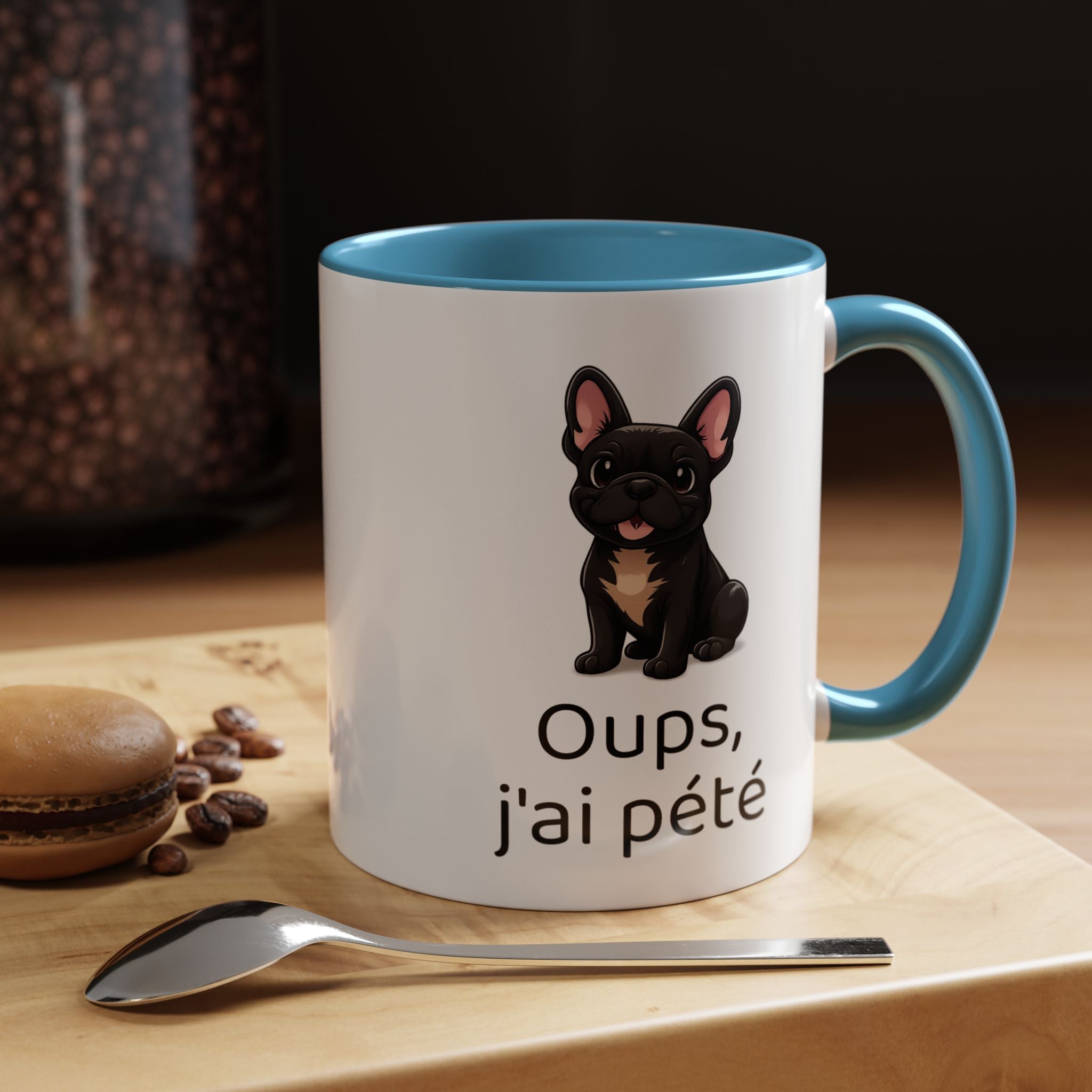 Mug Bouledogue Français — "Oups, j'ai pété"