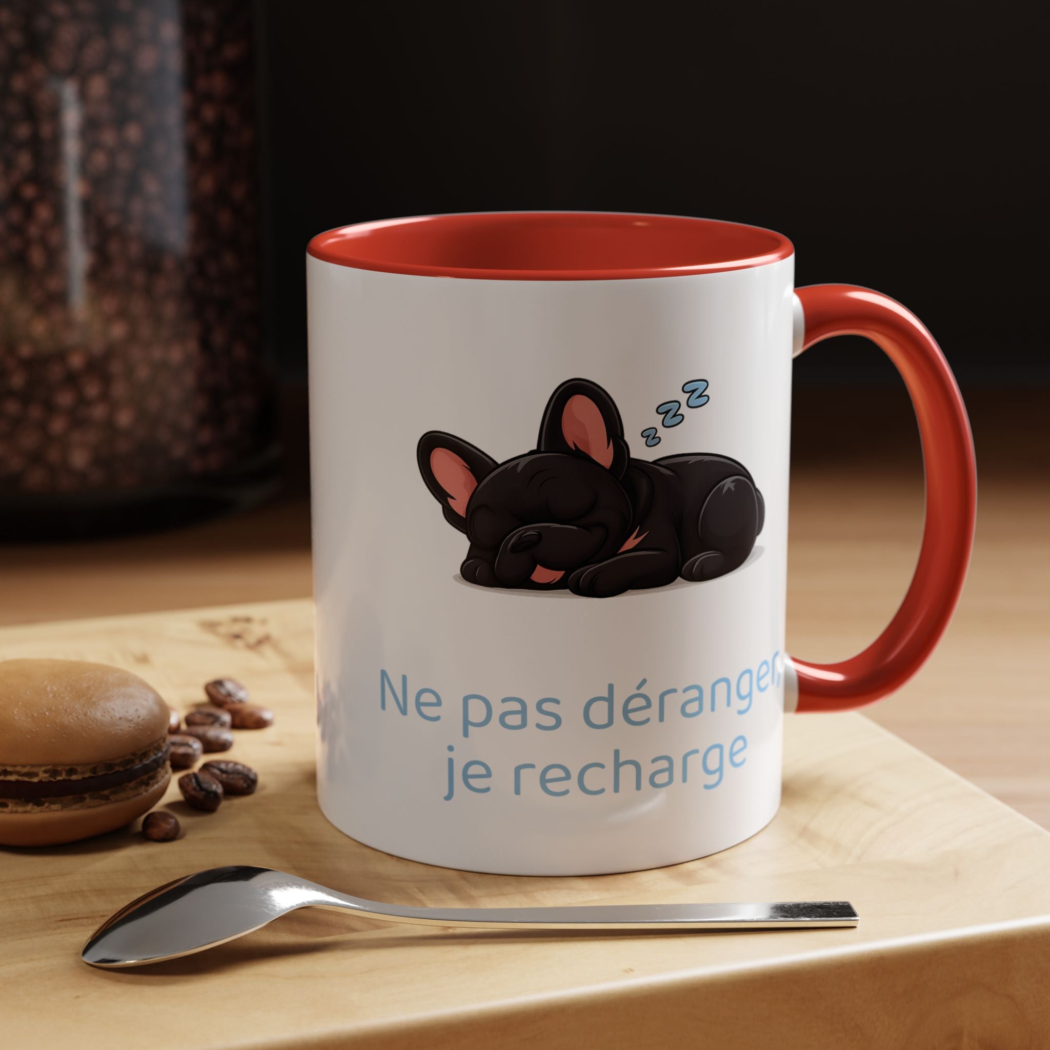 Ne pas déranger, je recharge — Mug bouledogue Français