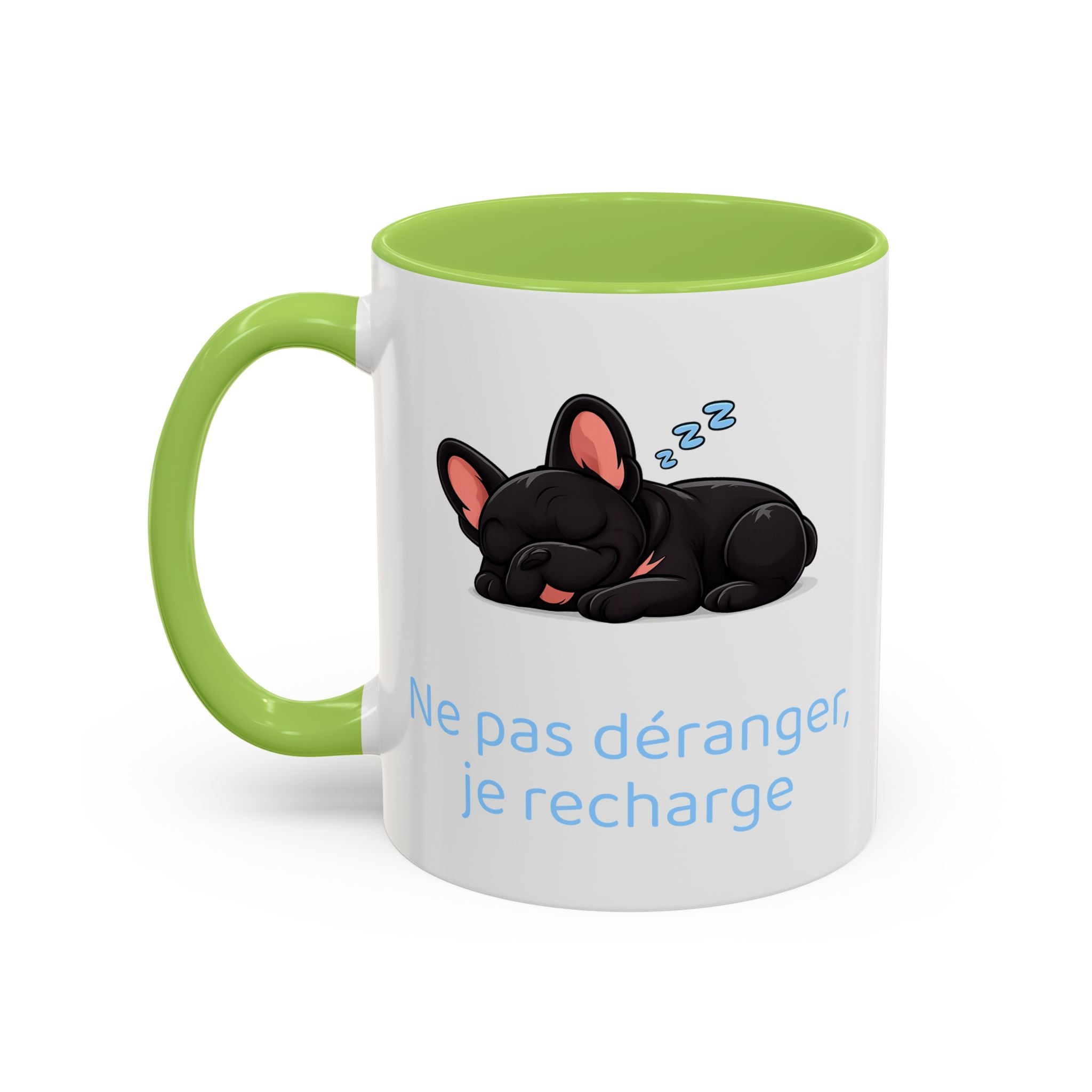 Ne pas déranger, je recharge — Mug bouledogue Français