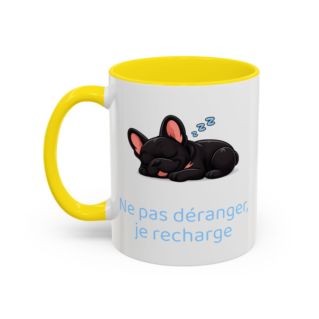 Ne pas déranger, je recharge — Mug bouledogue Français