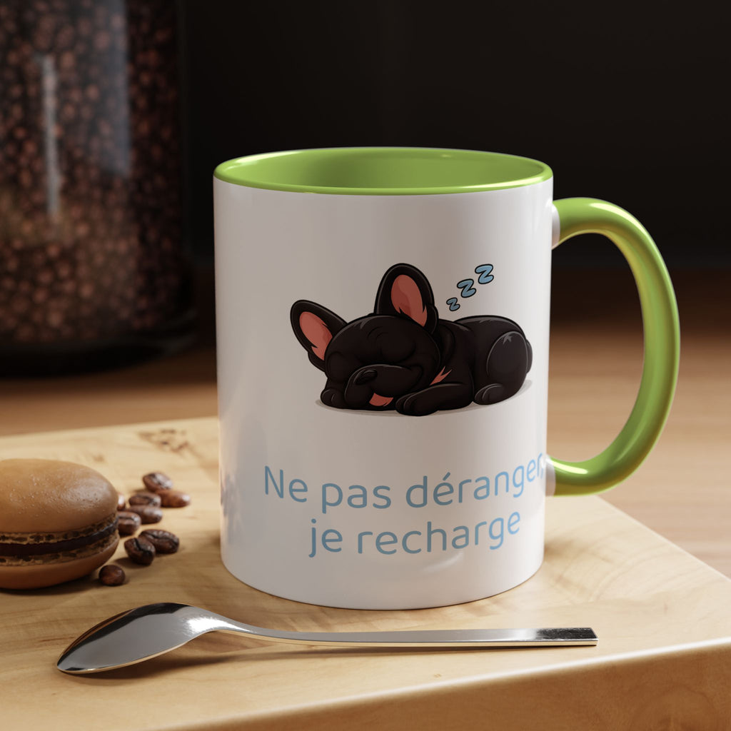 Ne pas déranger, je recharge — Mug bouledogue Français