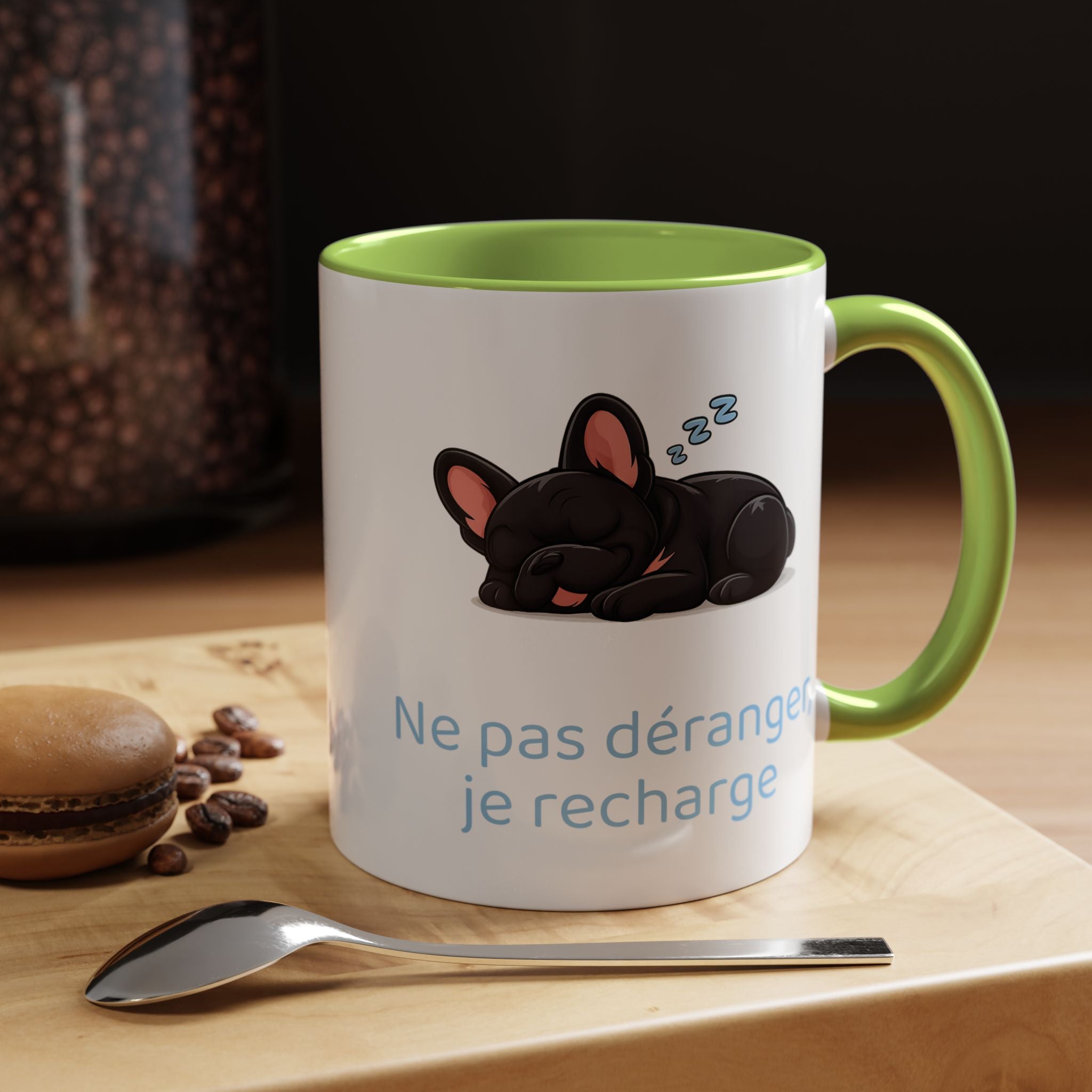 Ne pas déranger, je recharge — Mug bouledogue Français