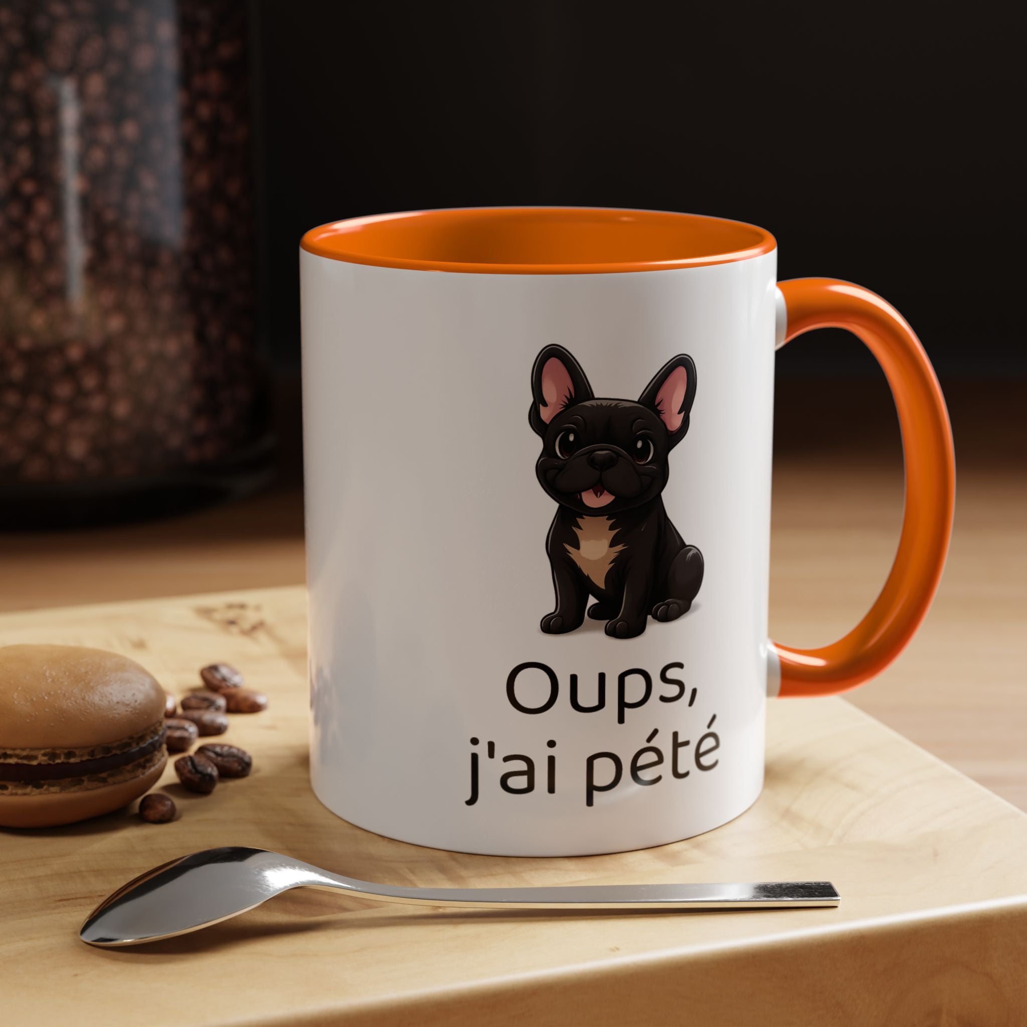 Mug Bouledogue Français — "Oups, j'ai pété"