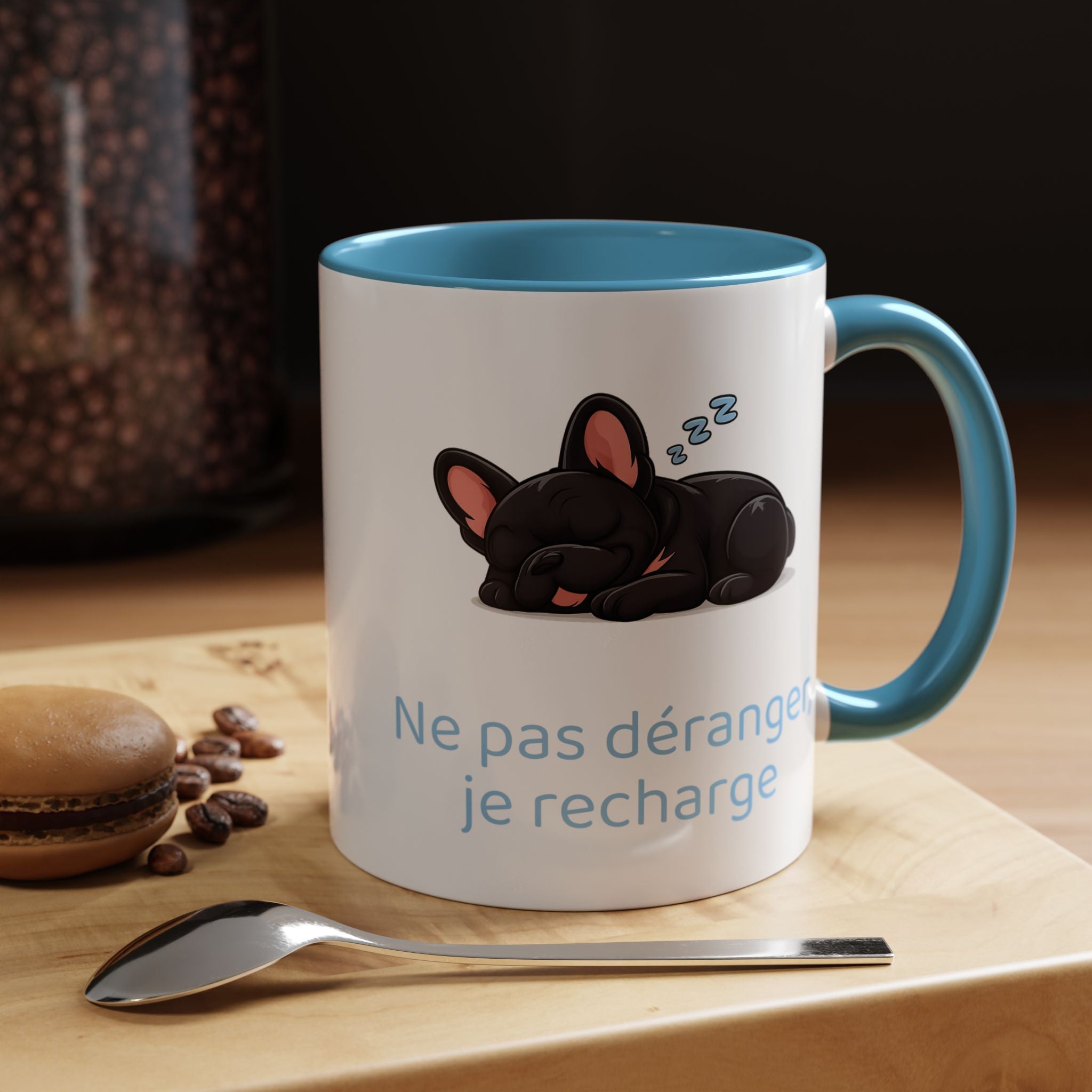 Ne pas déranger, je recharge — Mug bouledogue Français