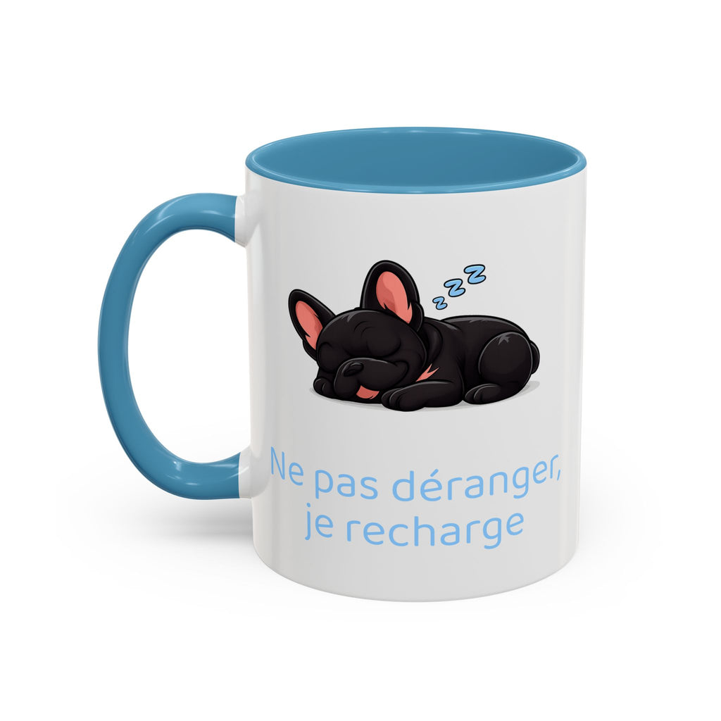 Ne pas déranger, je recharge — Mug bouledogue Français