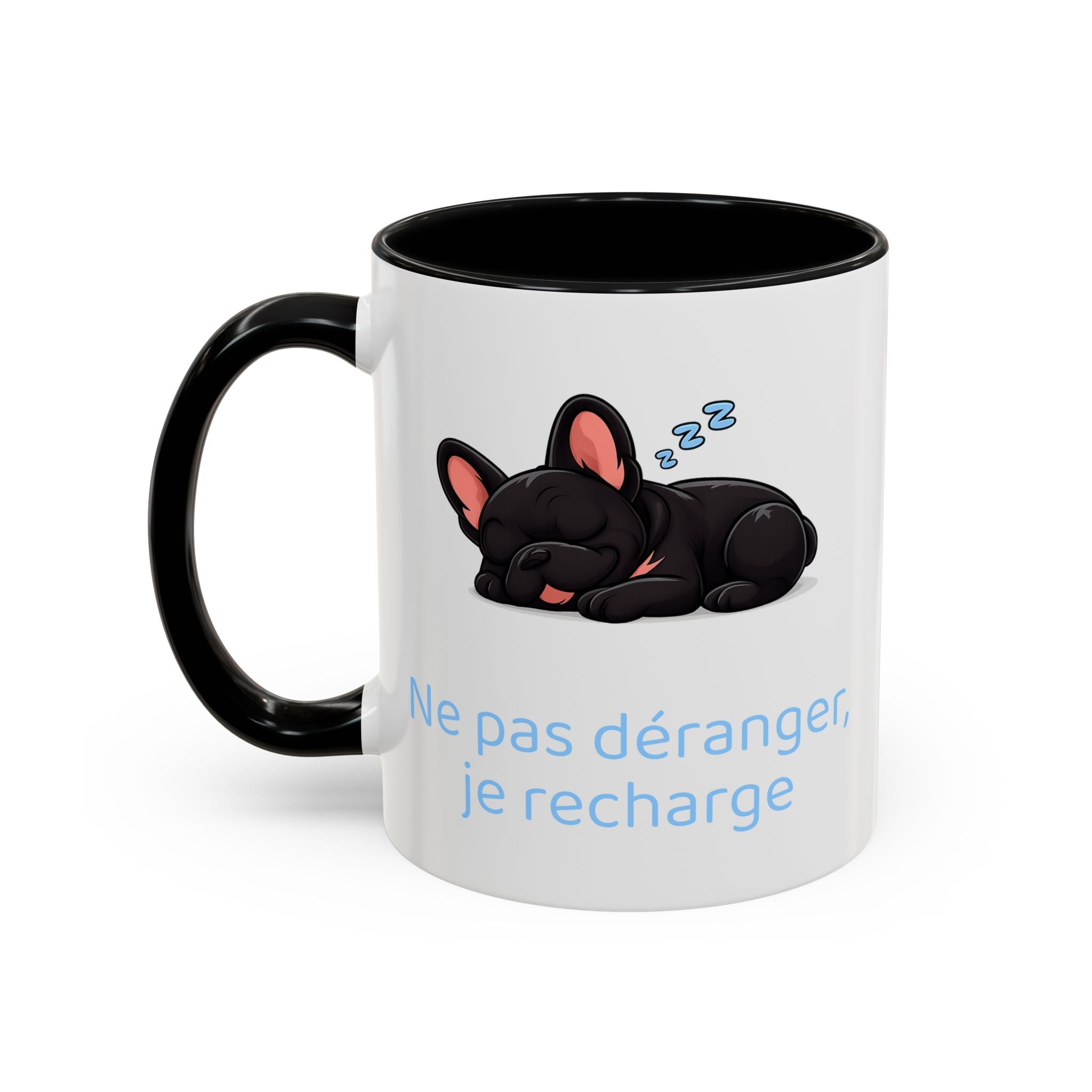 Ne pas déranger, je recharge — Mug bouledogue Français