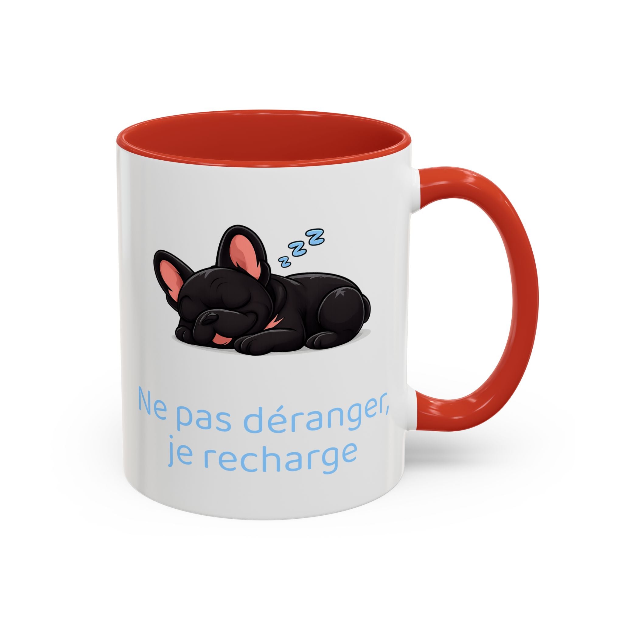 Ne pas déranger, je recharge — Mug bouledogue Français