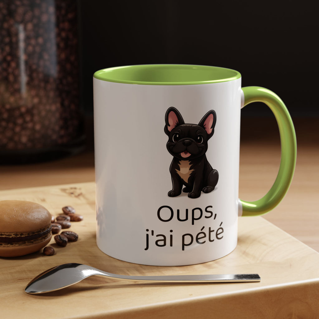 Mug Bouledogue Français — "Oups, j'ai pété"