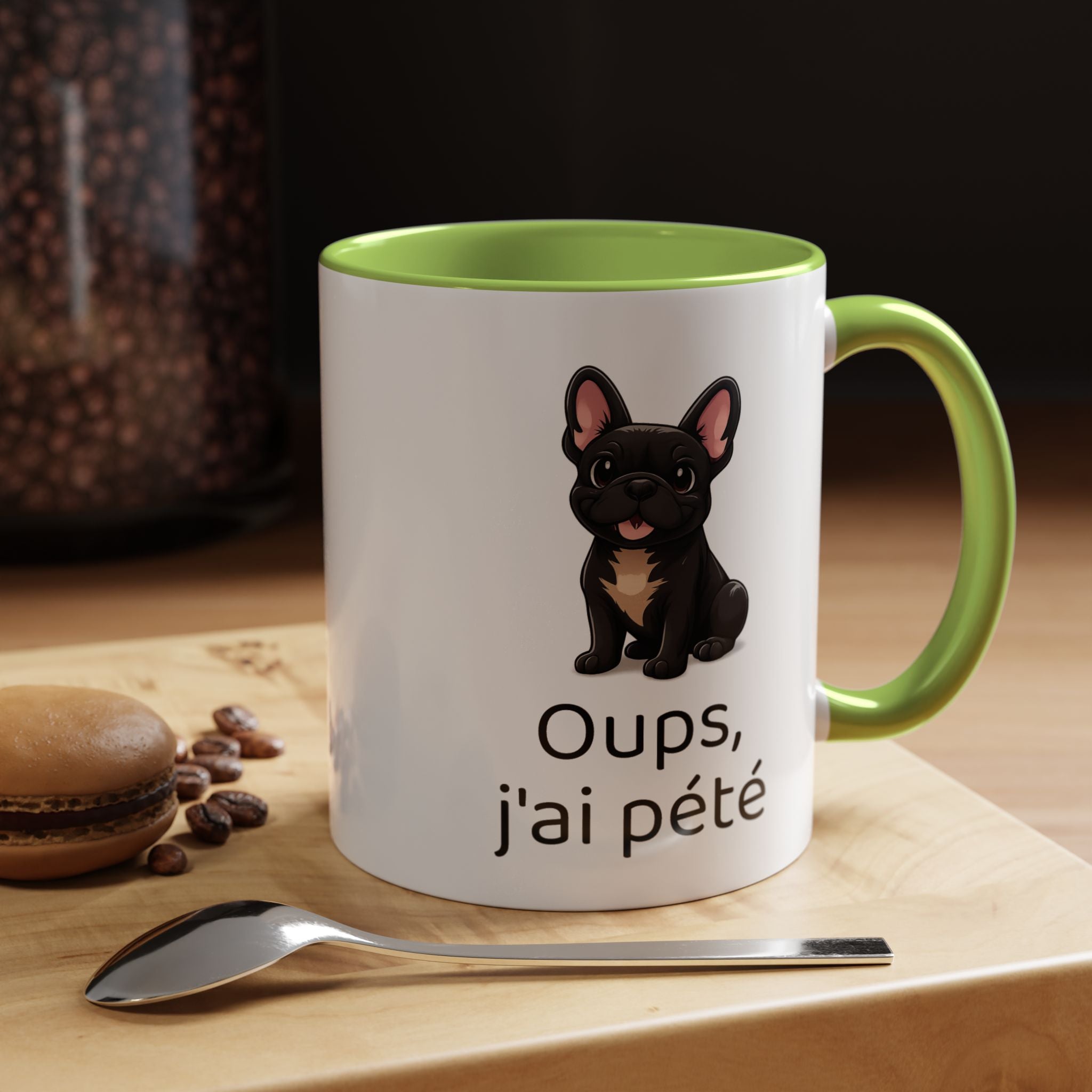 Mug Bouledogue Français — "Oups, j'ai pété"