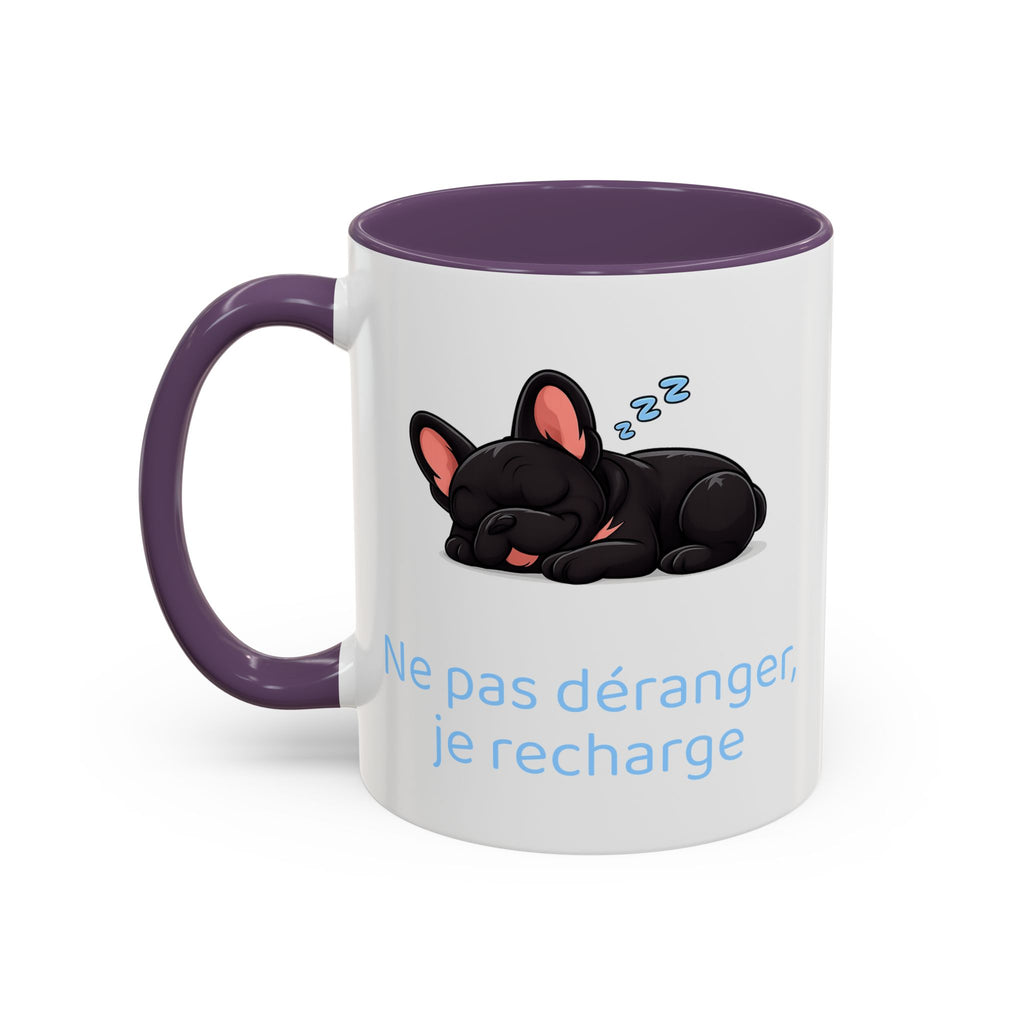 Ne pas déranger, je recharge — Mug bouledogue Français
