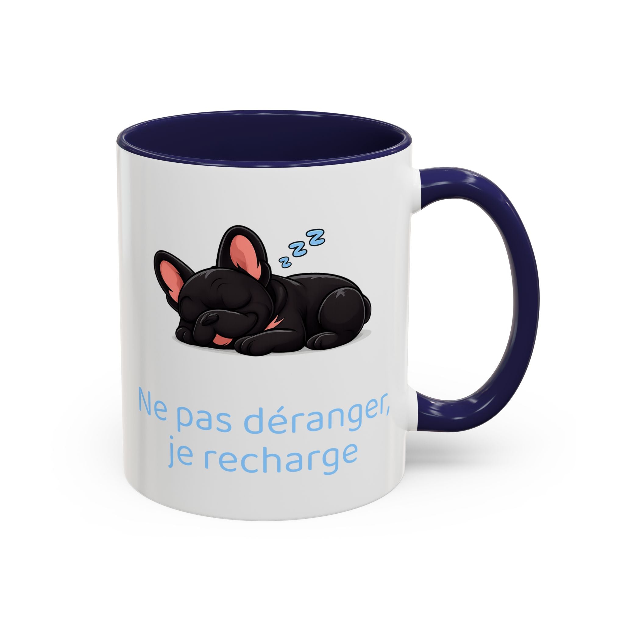 Ne pas déranger, je recharge — Mug bouledogue Français