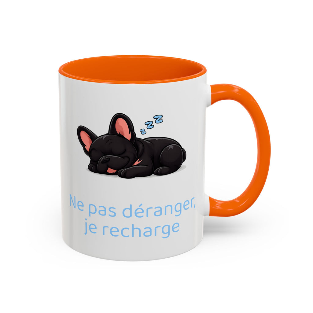 Ne pas déranger, je recharge — Mug bouledogue Français