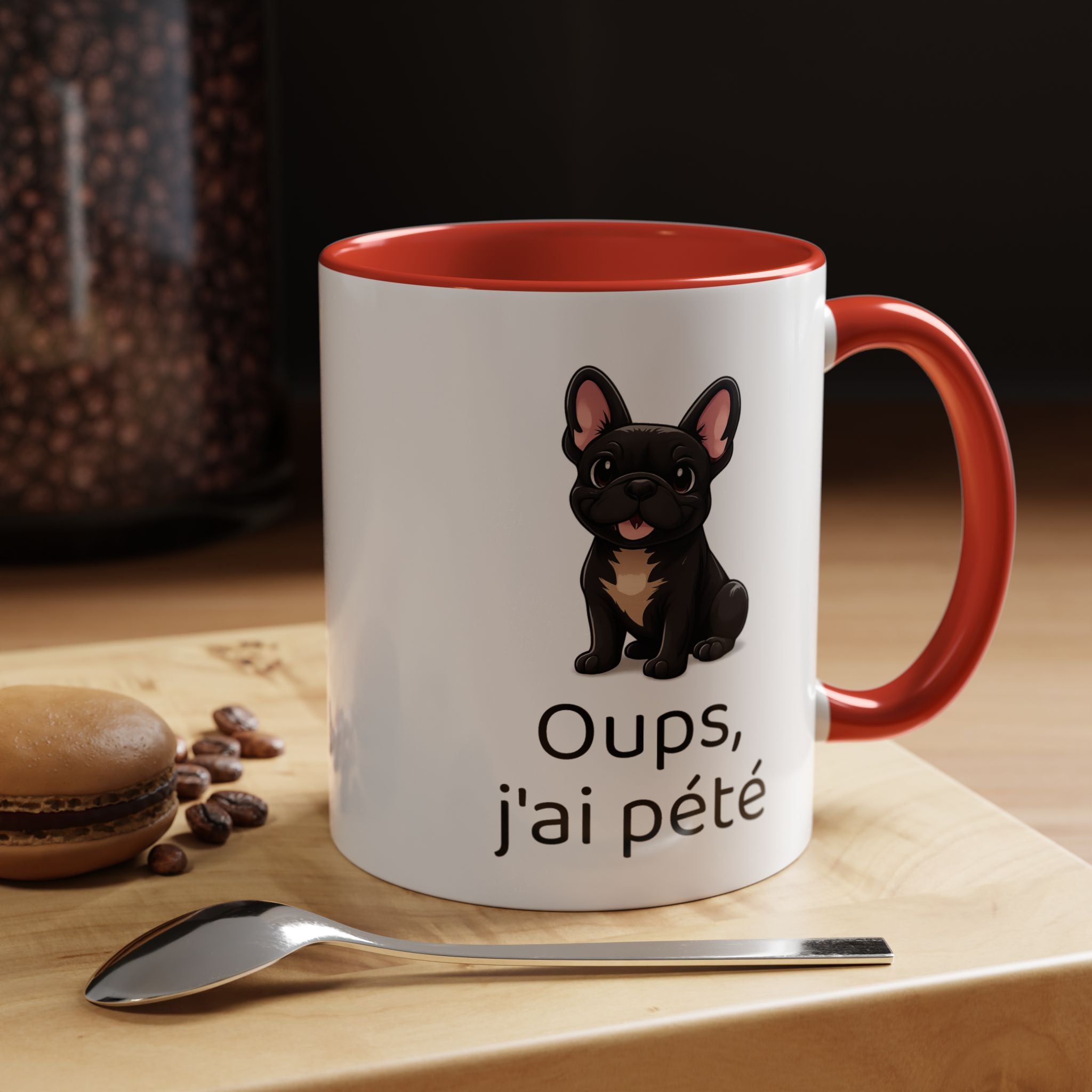 Mug Bouledogue Français — "Oups, j'ai pété"