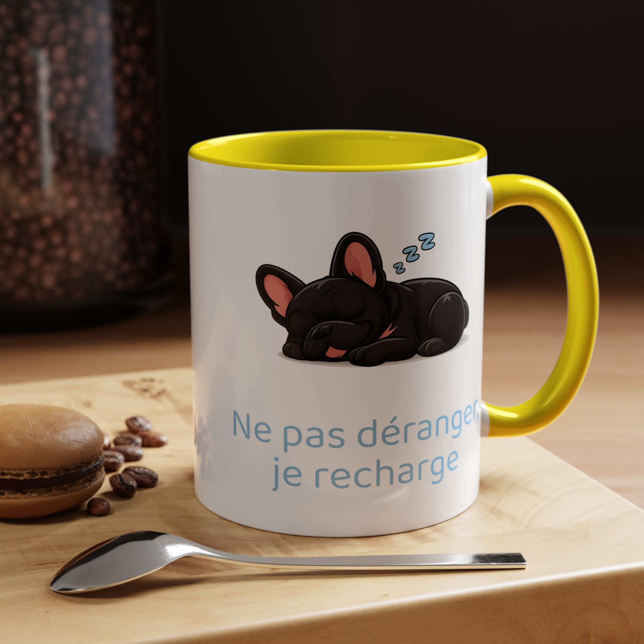 Ne pas déranger, je recharge — Mug bouledogue Français