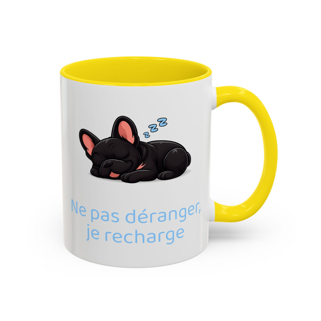 Ne pas déranger, je recharge — Mug bouledogue Français