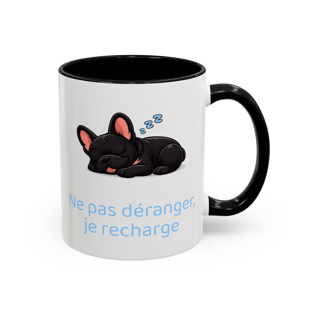 Ne pas déranger, je recharge — Mug bouledogue Français