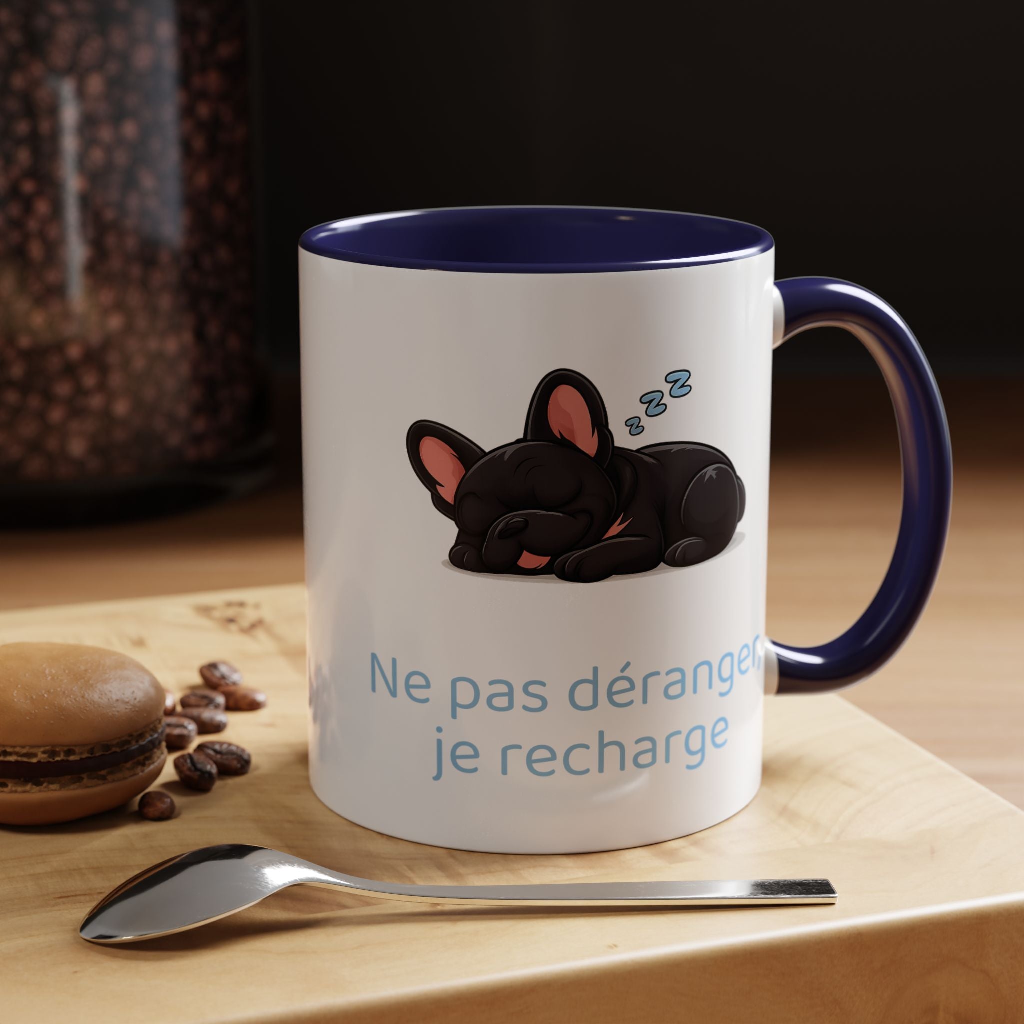 Ne pas déranger, je recharge — Mug bouledogue Français