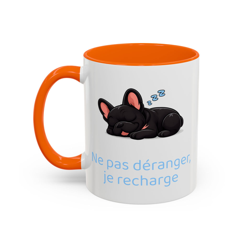 Ne pas déranger, je recharge — Mug bouledogue Français
